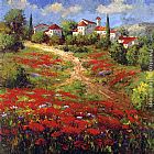 Village Canvas Paintings - Country Village II